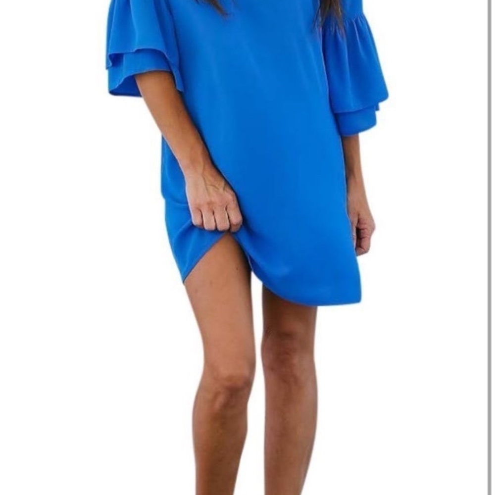 NWT Dress Sweet & Cute V-Neck Bell Sleeve Shift Mini Dress S